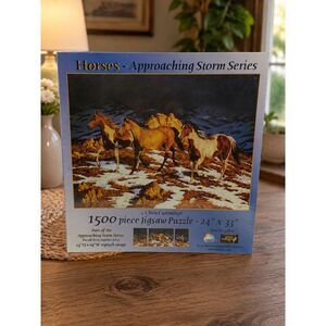 NEW Horses Approaching Storm 1500 Piece Puzzle Chris Cummings SunsOut Sealed